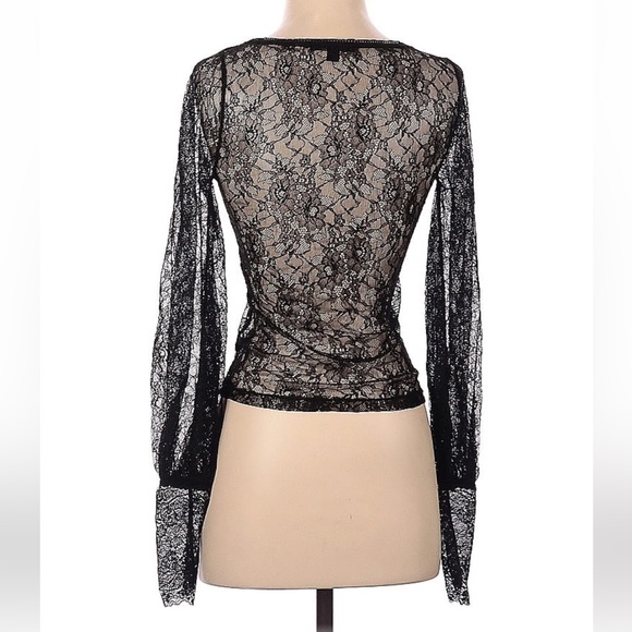 NWOT Widow Midnight Hour Victorian Blouse Top Black Size Small - Picture 2 of 14